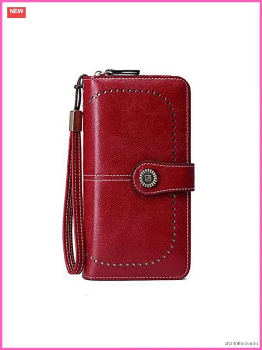 Leather Wallet Wristlet Crossbody Shoulder Bag RFID Blocking